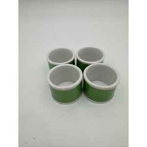 Fitz & Floyd Green Napkin Rings (Set Of 4) Party Summer All Occasion